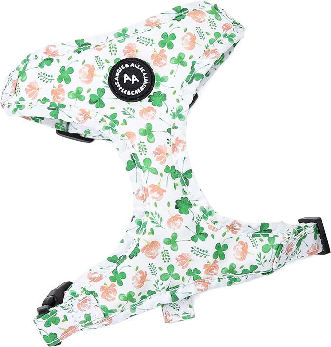 Angie and Allie Organic Cotton Dog Harness,No Pull Pet Harness with Leash D-Ring,Adjustable Soft Padded Dog Vest,Comfortable,Sustainable,Breathable and Stylish for Your Canine Companion