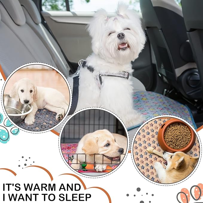 Reginary 4 Pcs Waterproof Guinea Pig Blankets Washable Small Animal Fleece Bedding Guinea Pig Cage Liners Reusable Training Pads Pet Pee Pad Sleep Mat for Hamster(Star Pattern,12 x 12 Inch)