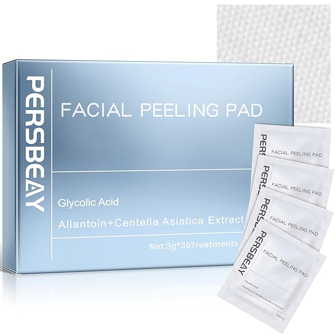 Glycolic Acid Pads, Exfoliating Toner Pads for Facial Radiance, Dual Action Gentle Face Pad for Deep Cleaning Effect |Peels & Daily Skin Renewal |Salicylic Acid & Vitamins B3 | 30 Treatments