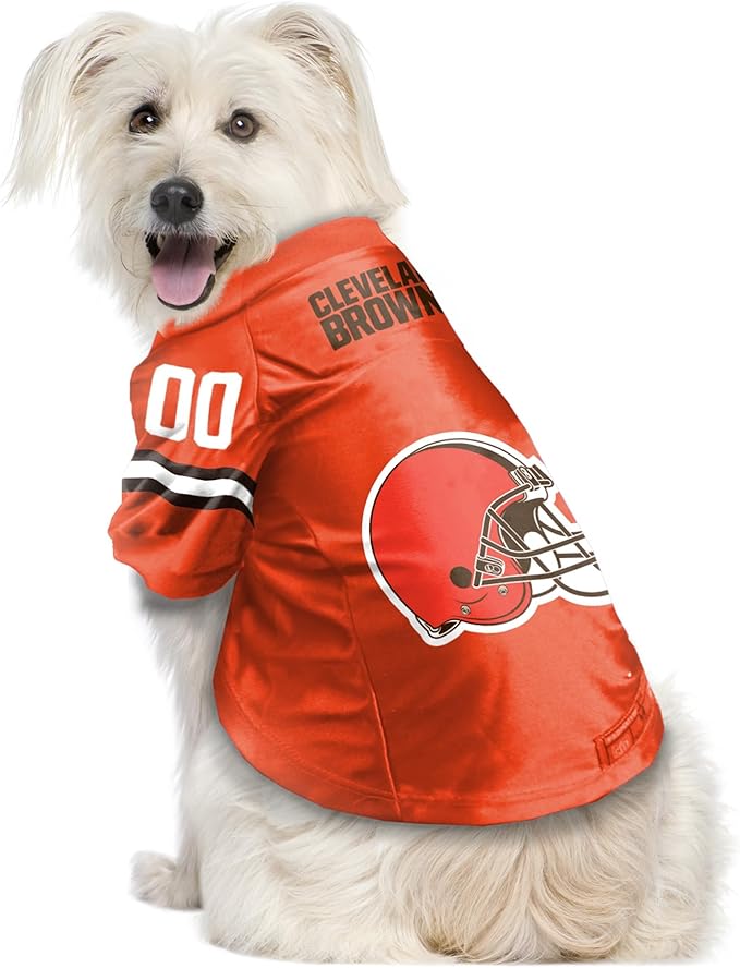 Littlearth NFL Cleveland Browns Premium Pet Jersey, Team Color, X-Small