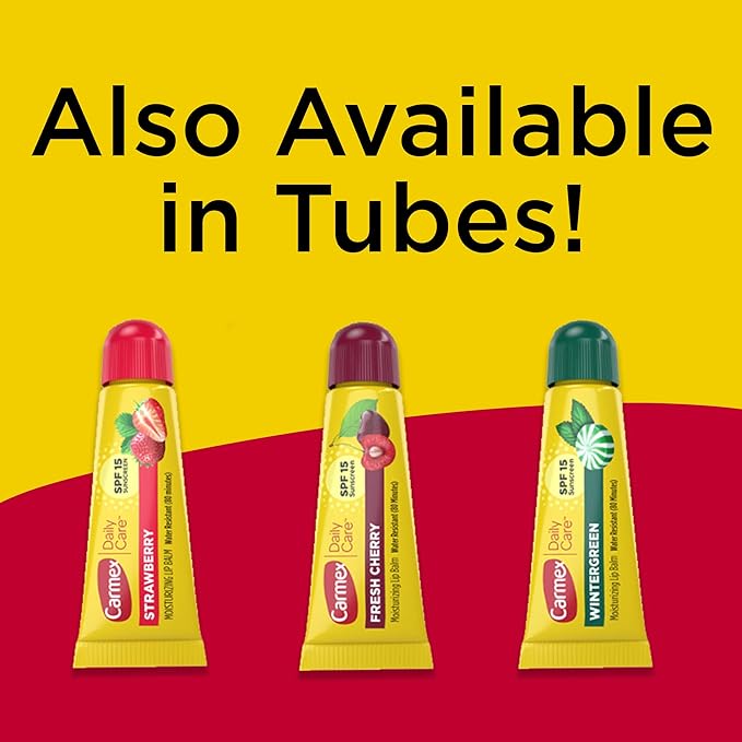 Carmex Daily Care Moisturizing Lip Balm Sticks, SPF 15, Multi-Flavor Lip Balm Pack, 9 Count (3 Packs of 3)