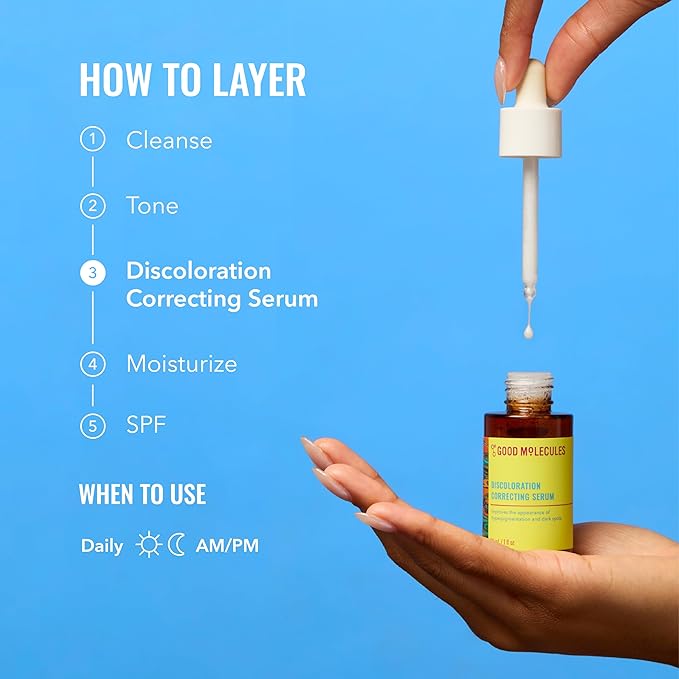 Good Molecules Discoloration Correcting Serum Pack 3 – 75 ml / 2.5 fl oz Each | Lightweight Facial Serum with Tranexamic Acid & Niacinamide for Even-Looking Skin