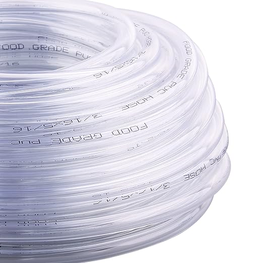 DERNORD PVC Tubing 3/16"ID X 5/16"OD Flexible Clear Vinyl Hose 50 Feet for Food Grade