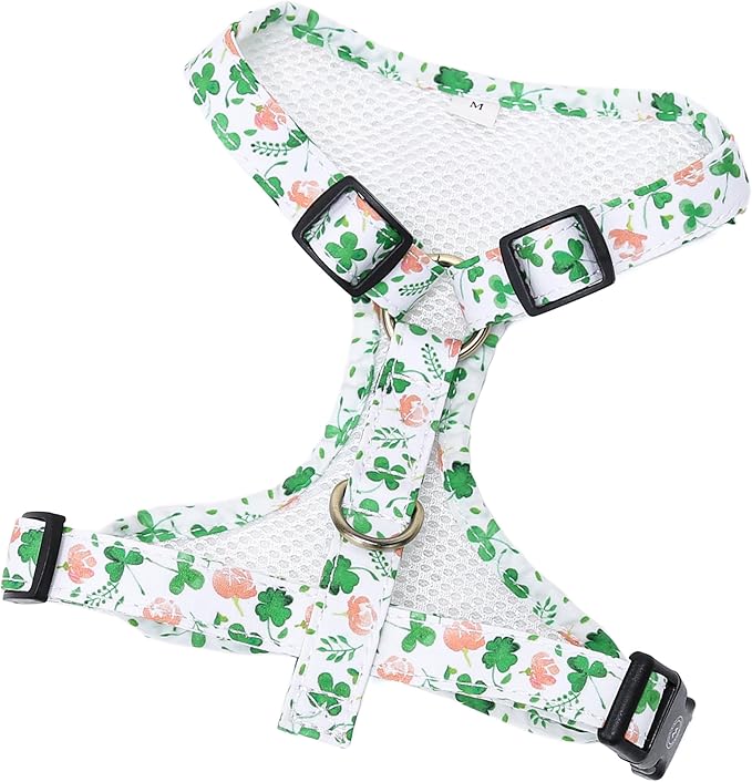Angie and Allie Organic Cotton Dog Harness,No Pull Pet Harness with Leash D-Ring,Adjustable Soft Padded Dog Vest,Comfortable,Sustainable,Breathable and Stylish for Your Canine Companion