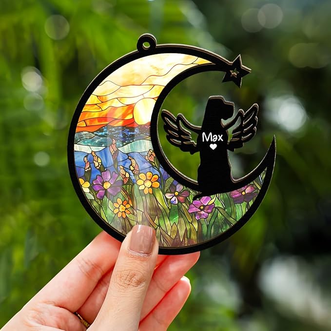 Chillever Great Dane Memorial Suncatcher – Custom Dog Loss Ornament, Sympathy Gift for Dog Lovers