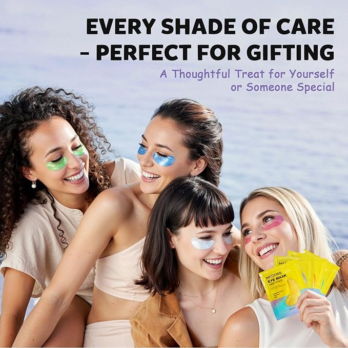 Under Eye Patches Variety Pack (8 Pairs), Easter Gifts for Her, Eye Masks for Dark Circles Puffy Eyes With 8 Colors (1 Pairs/Color), Vegan Skin Care Gifts for Women