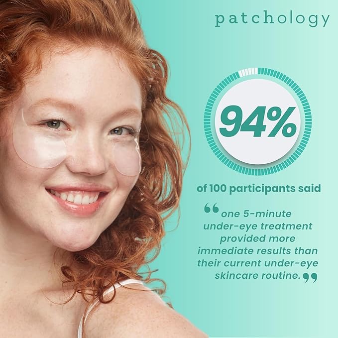 Patchology Rejuvenating Under Eye Gels - Hydrating Eye Mask w/Caffeine, Hydrolyzed Collagen & Centella Asiatica- Under Eye Patches For Dark Circles - Minimize Puffiness & Wrinkle Reducer - 30 Pairs
