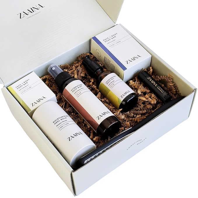 ZAAINA Wellness Spa Box - Relaxing Spa Gifts for Her, Valentine Gift Basket for Women, Self Care Kit for Mom Wife Friend, , Pampering Home Spa Gift Basket, Birthday Gifts for Women