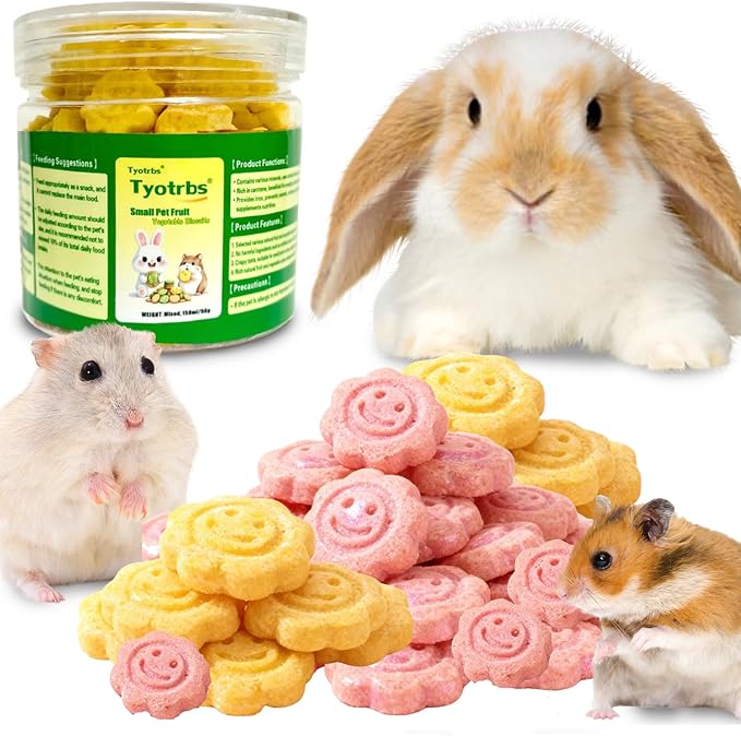 Flower Chews Treats Grain Natural Snacks, for Hamsters, Rabbits, Guinea Pigs & Gerbils Crunchy