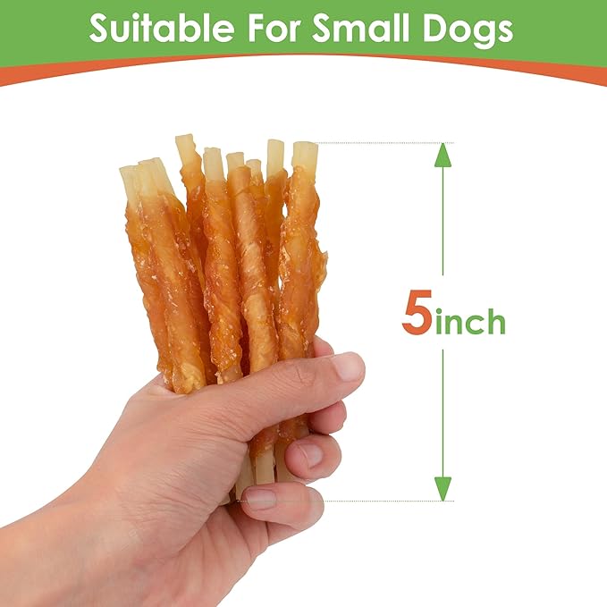 MON2SUN Rawhide Free Dog Treats Chicken Wrapped Cod Sticks for Small Dogs Healthy Training Treats Soft Snacks (31.75 Ounce -Pack of 1)