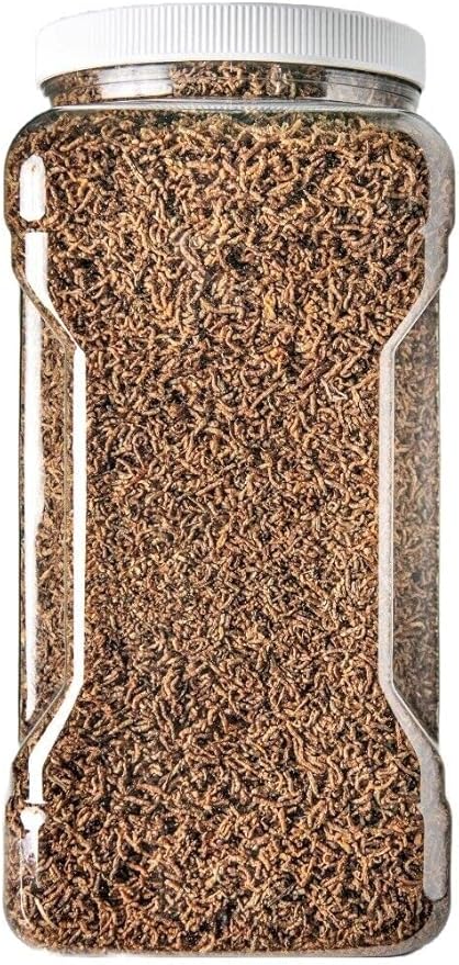 Aquatic Foods Inc. Bloodworms- Freeze Dried Grade A Floating Bloodworms for Discus, Cichlids, Marine Fish, All Tropical Fish, Carnivore Plants…6oz Med Jar