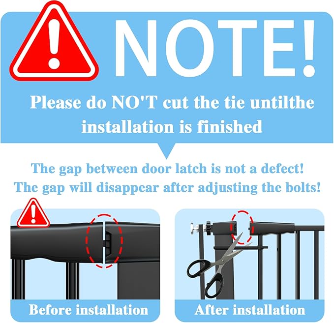 51.18" Extra Tall Cat Gate for Doorway,29.5"- 48.4" Wide Auto Close Tall Pet Gate No Drilling Pressure Mounted for Hallway Kitchen,Black