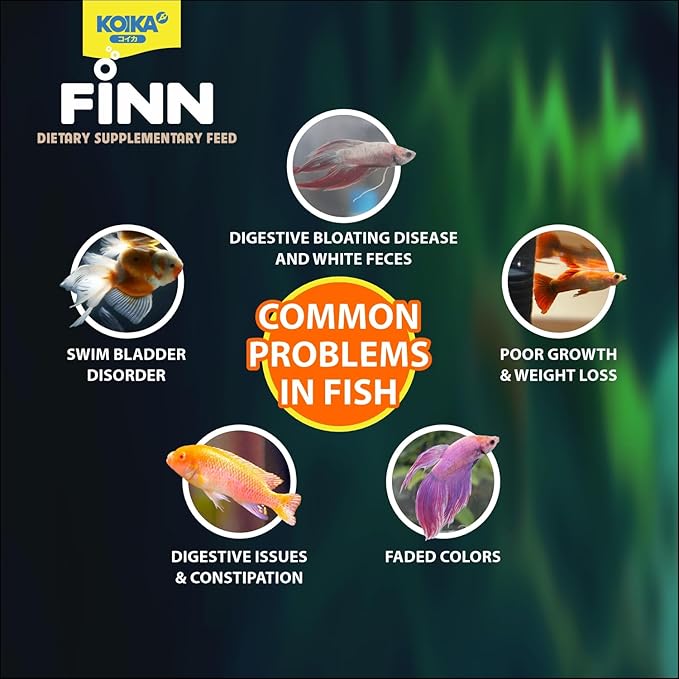 KOIKA FINN Probiotic Fish Food Pellets for Ornamental Fish, 43% Protein with Bacillus Probiotics, Supports Digestion and Immune Health for Daily Feeding (250g, Koi Carp - 4.0mm Pellets)