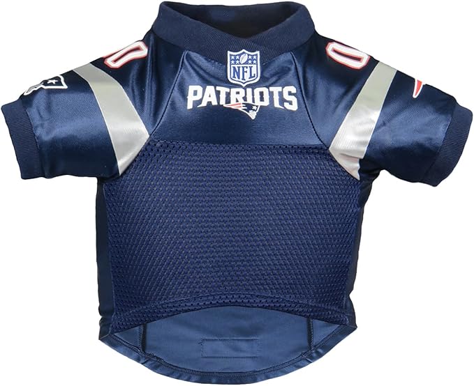 Littlearth NFL New England Patriots Premium Pet Jersey, Team Color, X-Small