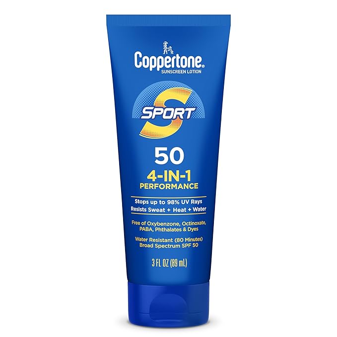 Coppertone SPORT Sunscreen Lotion Broad Spectrum SPF 50 (3 Fluid Ounce) (Packaging may vary)