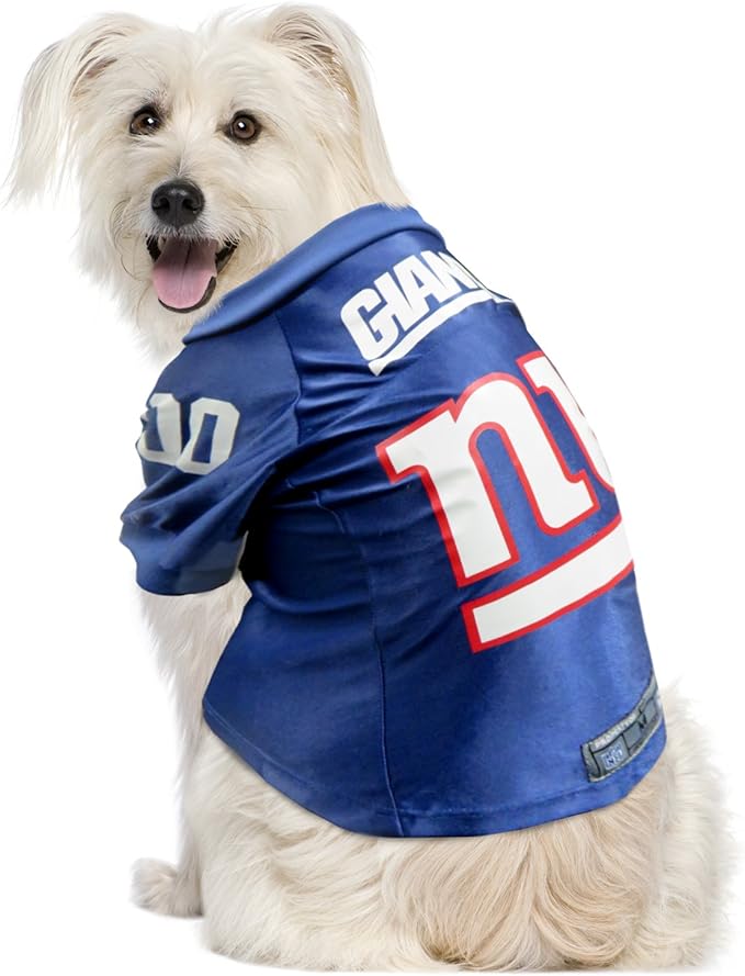 Littlearth NFL New York Giants Premium Pet Jersey, Team Color, X-Small