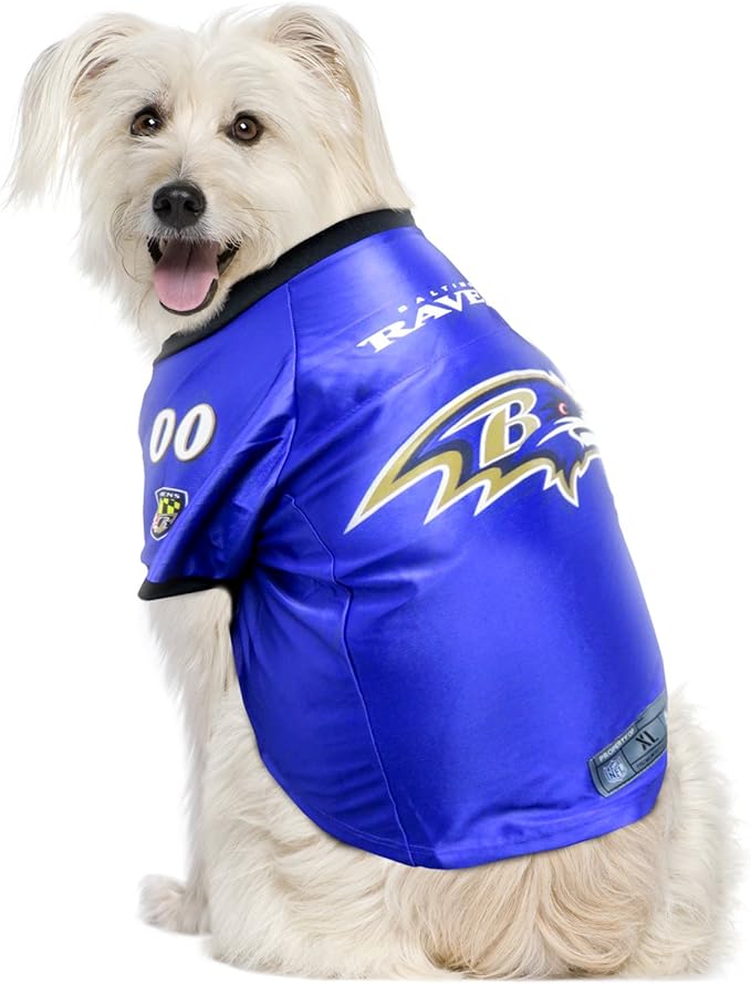 Littlearth NFL Baltimore Ravens Premium Pet Jersey, Team Color, X-Small