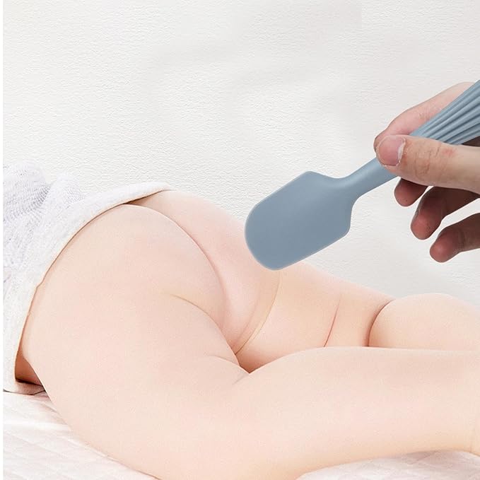 Baby Ointment Applicator - Silicone Nappy Cream Spreader, Smooth Flexible Edge, Hygienic Skin Care Tool, Non-Slip Handle | Compact Travel Cosmetic Scraper Used For Family Outings Or Daily Care Routine