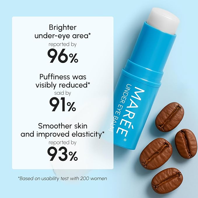 MAREE Under Eye Balm Stick Hydrating – Retinol Caffeine Under Eye Brightener Stick for Older Women – Collagen Undereye Cream for Dark Circles & Wrinkles – Skin Care Treatment Moisturizer