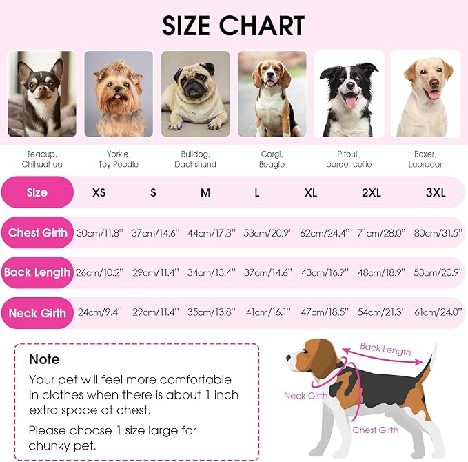 Queenmore Small Dog Sweater, Long Sleeve KnitSweater with Check Pattern, Warm Plaid Doggie Sweaters for Small Medium Dogs, Solid Pull-on Cat Knitwear, Fuchsia S