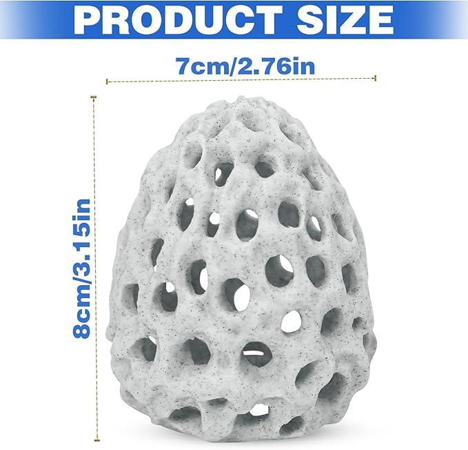 Shrimp Dome Hide Betta Habitat Fish Tank Tunnel with Suction Cup Aquarium Fish Cave Hideout Ornament Accessories for Shrimp Guppy Hiding Resting White