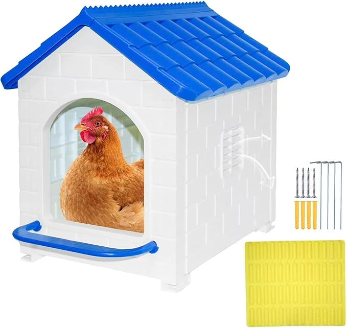 Waterproof Chicken Nesting Boxes for Chickens, Nesting Box for Laying Eggs, Washable Nesting Pad, Wall or Ground Mounted, Indoor & Outdoor Laying for Chicken, Duck, Rabbit, Poultry (1 Pack)
