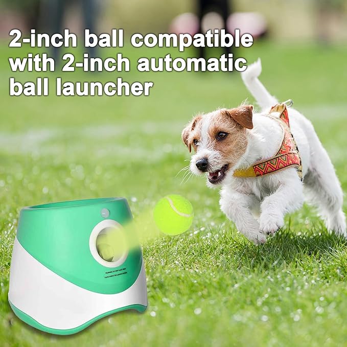 10 Pack 2-inch Small Dog Tennis Ball Dogs Interactive Toys,Tennis Balls for Small Dogs, Only Fits 2 inch Dog Ball Launchers, Not Applicable to Balls Thrower