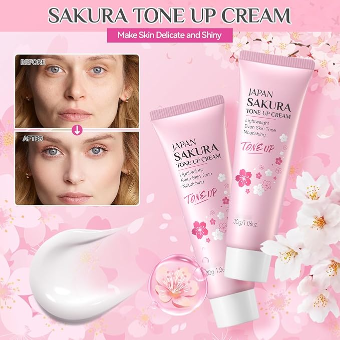 29Pcs Valentine's Day Sakura Skincare Set, Skincare for Girls 10-12, Complete Skincare Routine for Clean, Soft and Hydrated Skin, Ideal Gift for Teen Girls