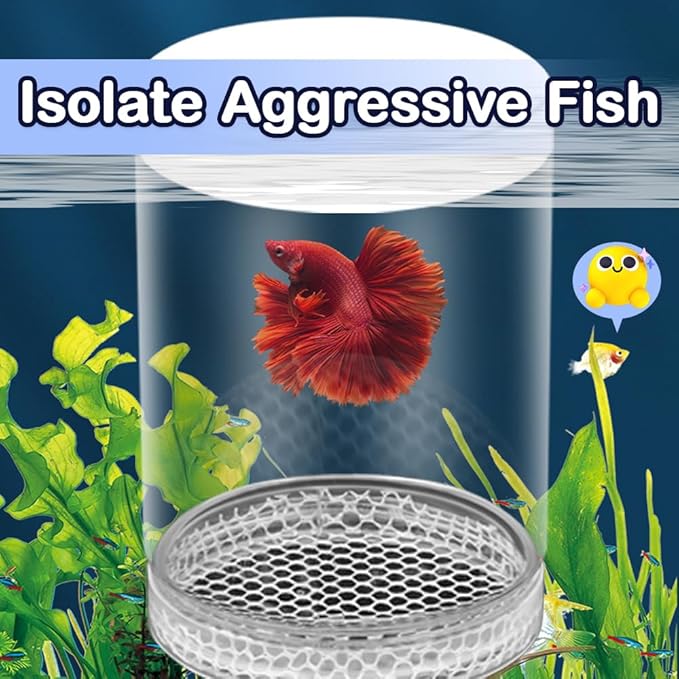 Breeder Box Fish Tank,Fish Breeder Box for Floating Aquarium,Isolation Breeding Boxes,Separator for Baby Fish, Clownfish, Betta Eggs