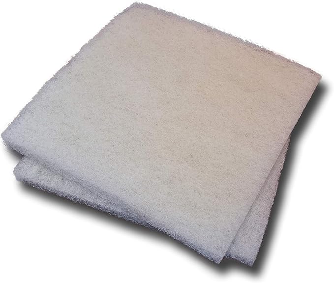 Beige Coarse Filter Media, 2" Thick, 24" x 24" Pads, 2 Pack, Perfect for Aquariums, Ponds or Water Gardens, Made in USA