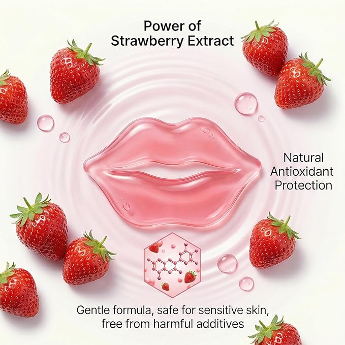 MAQIHAN 30PCS Moisturizing Lip Mask - Pink Lip Patches for Spa Daily Labial Masks Skincare Hydrating to Reduce Wrinkles Dryness Anti-wrinkle Lightens, Valentines Day Gifts，Skin Care