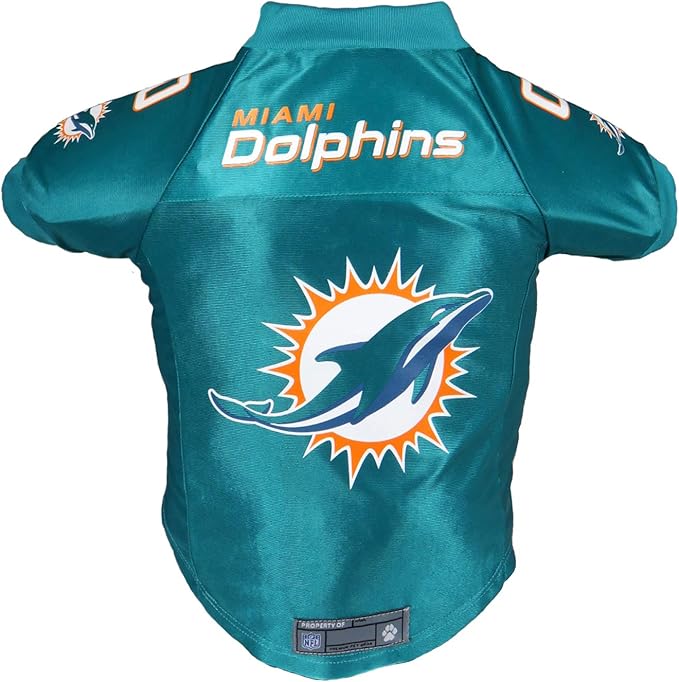 Littlearth NFL Miami Dolphins Premium Pet Jersey, Team Color, Small