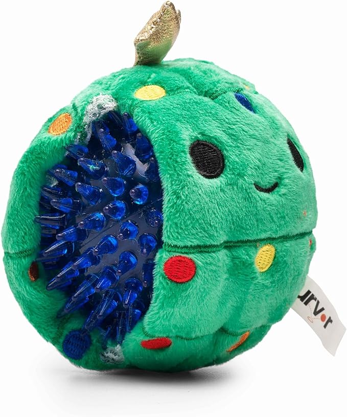 Flourish Pets 2 in 1 Large Prancer Christmas Multi-Layer Chew Toy for Active Dogs | Non-Toxic BPA Free Double Stitched Soft Fabric and Long-Lasting Dog Plush Toys (Large Prancer Tree Pack)