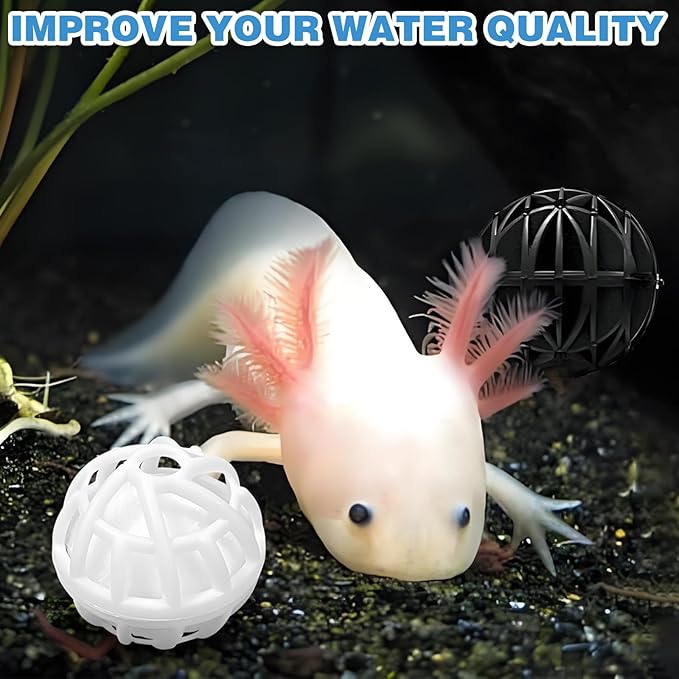 1Pcs Tree Root Landscaping, 4Pcs Fish Tank Filter Balls White & Black Driftwood for Aquarium Fish Tank Cave Aquarium Hideout, Decorative Accessories Suitable for Aquatic Animals