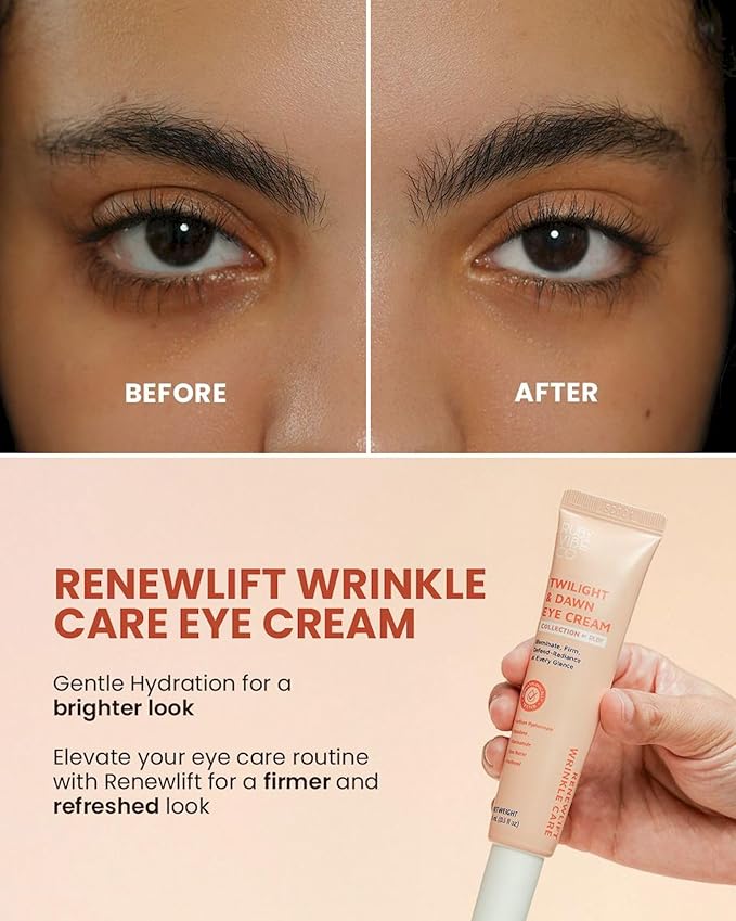 RUBY VIBE CO RenewLift Wrinkle Care Eye Cream, 0.51 fl oz (15 ml), with Niacinamide, Sodium Hyaluronate, Shea Butter, Squalane, Panthenol, for All Skin Types