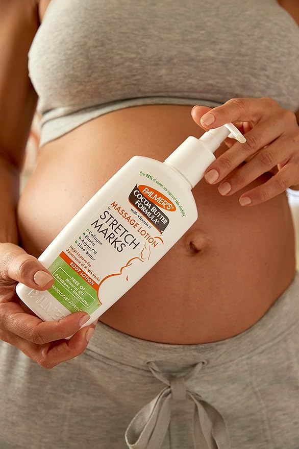 Palmer's Cocoa Butter Formula Massage Lotion with Collagen and Elastin | For Stretch Marks | Pregnancy Skin Care | With Argan Oil and Shea Butter | 8.5 oz Pack of 2
