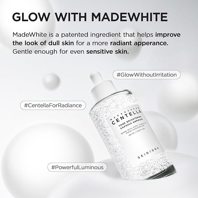 SKIN1004 Tone Balancing Capsule Ampoule, Niacinamide & Centella Serum for Face, Korean Hydrating Facial Serum for Dark Spot & Skin Tone with Tranexamic Acid, Korean Skin Care, 3.38 fl.oz / 100ml