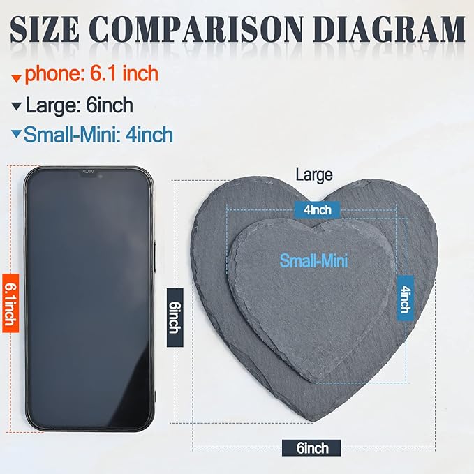 Personalized Memorial Stones, Pet Memorial Gifts for Cats & Dogs, 4''4''/1010cm Natural Stone Heart-Shaped Pet Loss Gift