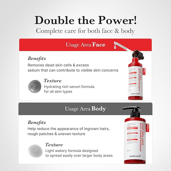 medicube Peel Shot with Hypochlorous Acid | Gentle Exfoliating Serum for Dead Skin Cells & Pores, Blackheads & Excess Sebum Control | Rice Extract, Panthenol for Hydrating & Smoothing Care | 2.7 fl.oz
