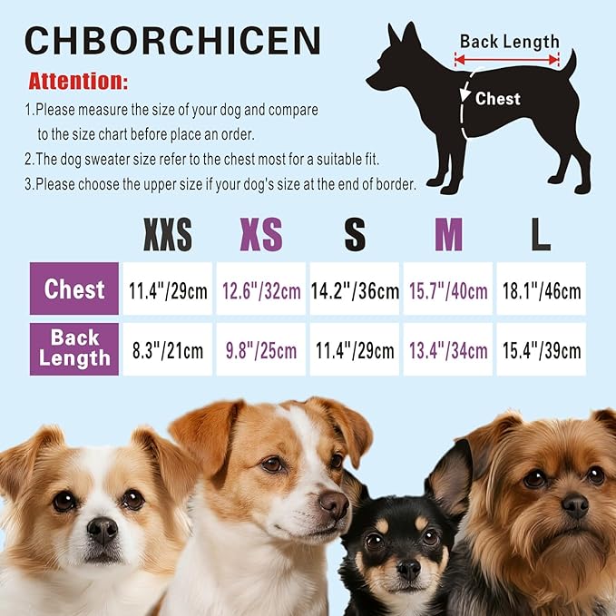 CHBORCHICEN Small Dog Sweaters Knitted Pet Cat Warm Dog Sweatshirt Winter Clothes Kitten Puppy Sweater (XS, Dress-Brown)
