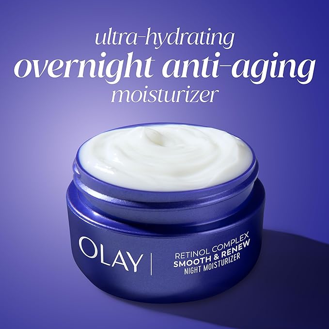 Olay Regenerist Radiance Retinol Face Moisturizer: Smooth & Renew Cream for Women - Fragrance-Free,Anti-Aging,Anti-Wrinkle,Tightening & Brightening - 2 Oz,(Pack of 2)