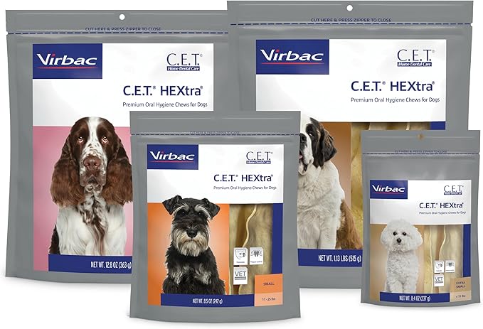 Virbac C.E.T. HEXtra Premium Oral Hygiene for Dogs, over 50lbs.