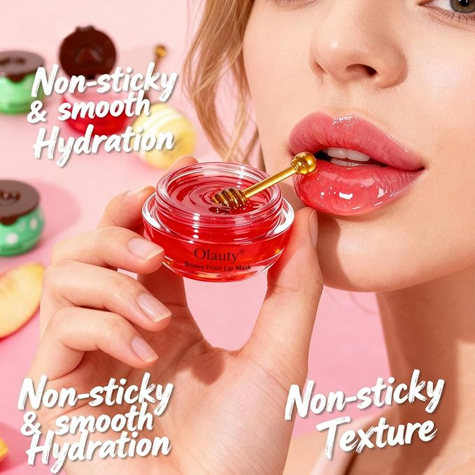 8Pcs Bee Lip Balm Honey Pot, Galentines & Valentines Day Gifts, Strawberry, Watermelon, Apple Lime, Cherry, Mint, Grapes, Peach, Honey Balm Bulk Gifts, Party Favors, Moisturizing Cracked Lip Care