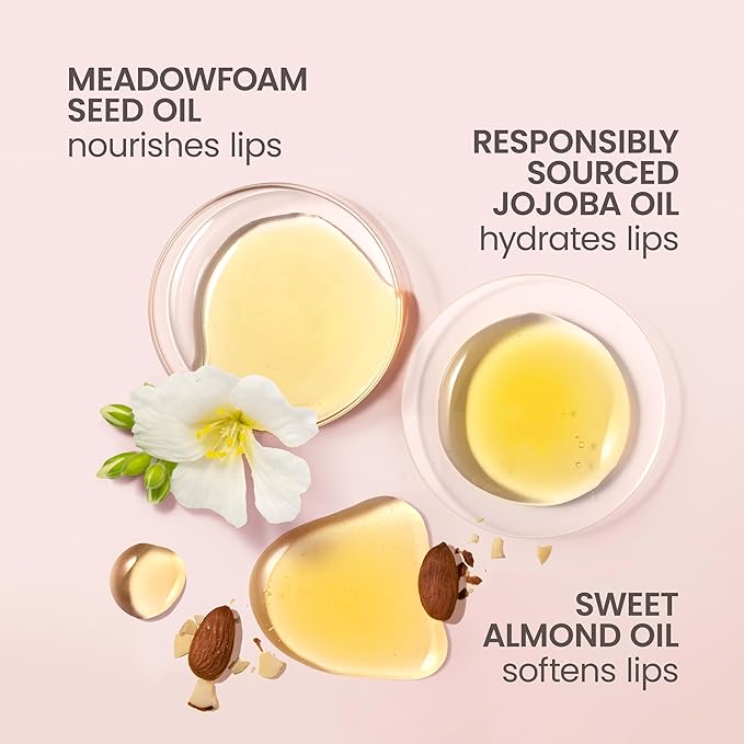 Burt's Bees Lip Oil Clear Day, Instant Hydration, Nourishes and Softens Lips, Tint Free, High Shine Finish, Responsibly Sourced Jojoba Oil, Non Sticky, Wand Applicator, 0.15 Ounce