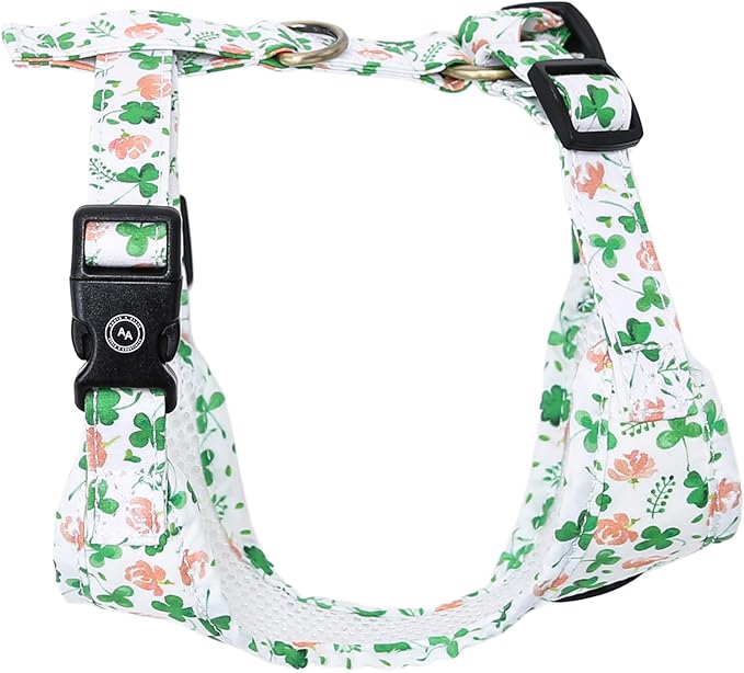Angie and Allie Organic Cotton Dog Harness,No Pull Pet Harness with Leash D-Ring,Adjustable Soft Padded Dog Vest,Comfortable,Sustainable,Breathable and Stylish for Your Canine Companion