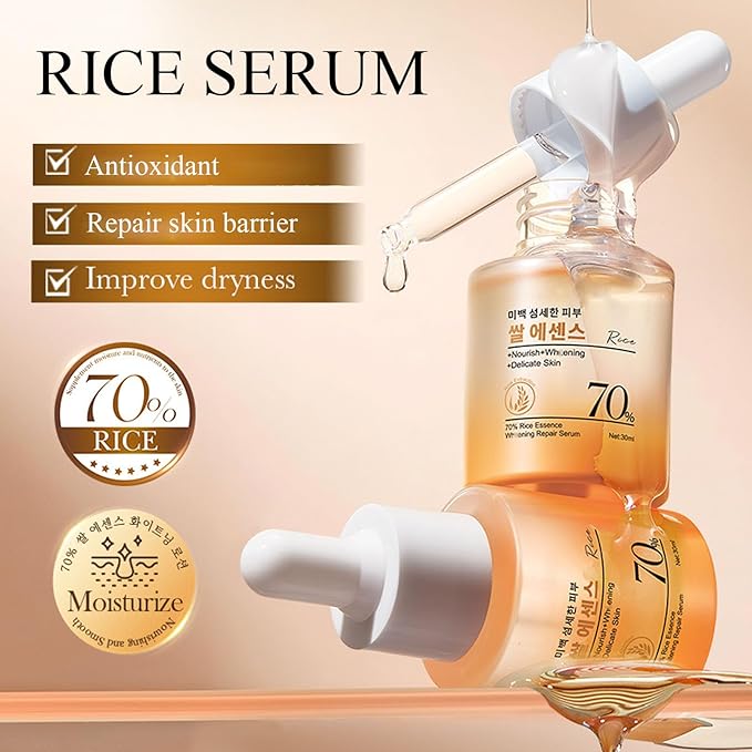 INSEEK Rice Skin Care Set for Women, Moisturizing Face Routine Set, Deep Hydration and Refined Skin, Strengthen Barrier, Balances Oil, Skincare Gift Sets for Birthday Christmas