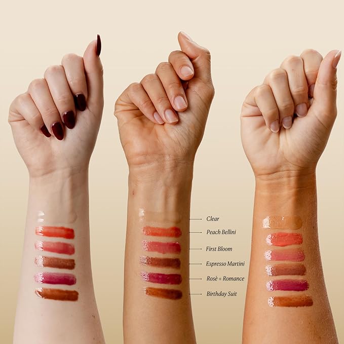 Nakery Plumping Lip Treatment for Dry Cracked Lips - Line Smoothing Lip Plumper for Women with Hyaluronic Acid Serum for Lips - Non Sticky Lip Gloss Plumper for Petal Soft Lips - Rose & Romance