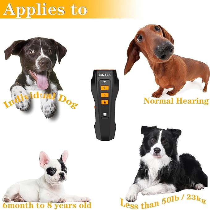 Ultrasonic Dog Trainer G2 | 3-in-1 Bark Deterrent | Anti Barking Training Device ，Dog Silencer | Barks No More Devices | Stop Control Dogs Bad Behavior | Stopper Corrector Clicker Repellent (Black)