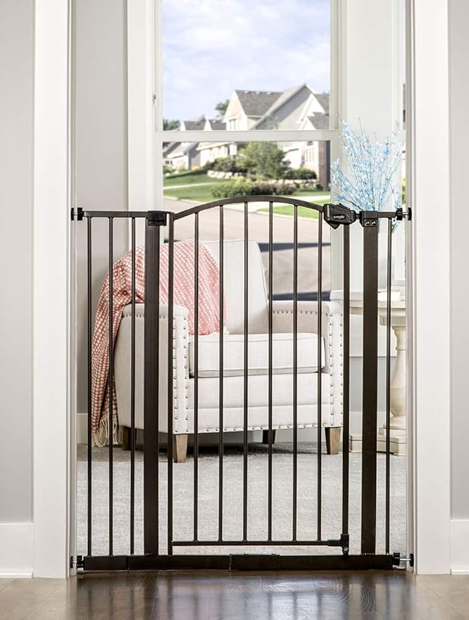 Regalo Safety 36" Extra Tall Home Accent Arch Baby Gate for Doorways & Bottom of Stairs, Pressure Mount Safety Gate for Babies, Toddlers & Pets, for Ages 6-24 Months, Tested & Safe, American Designed