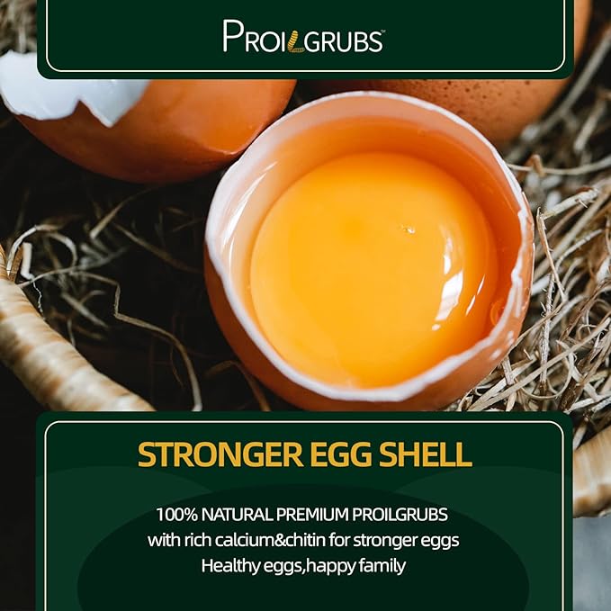 PROILGRUBS 30 LBS All Natural Black Soldier Fly Larvae Treats - Non-GMO Dried Grubs for Chickens, Hens, Birds - Meal Worms